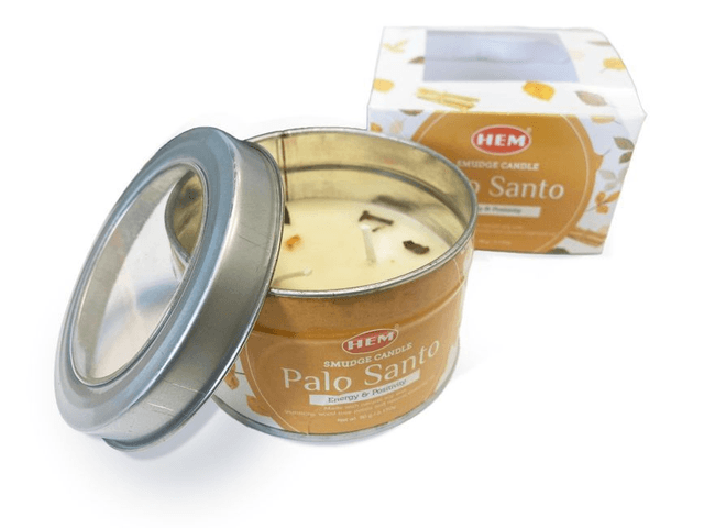 ♡ Bougie Palo Santo avec pierres ♡